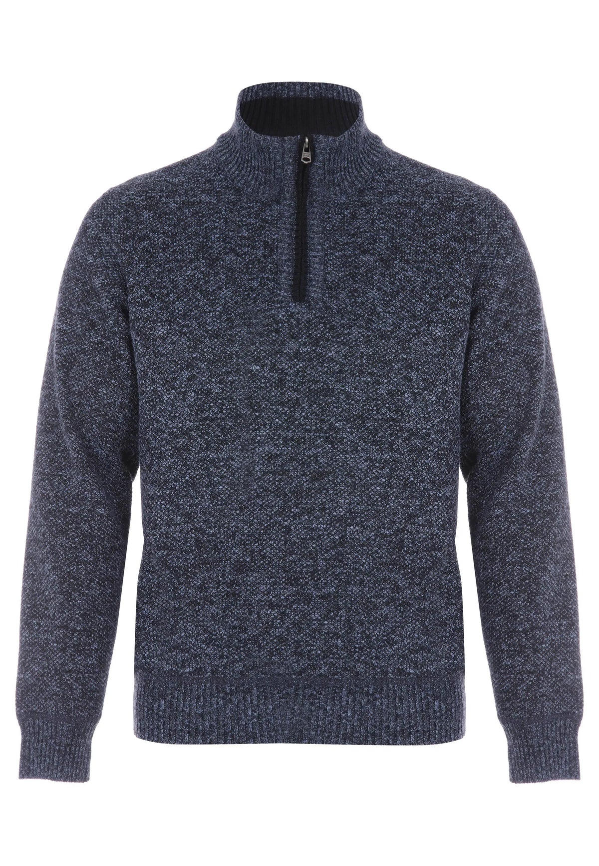 Mens Blue Sherpa Quarter Zip Jumper