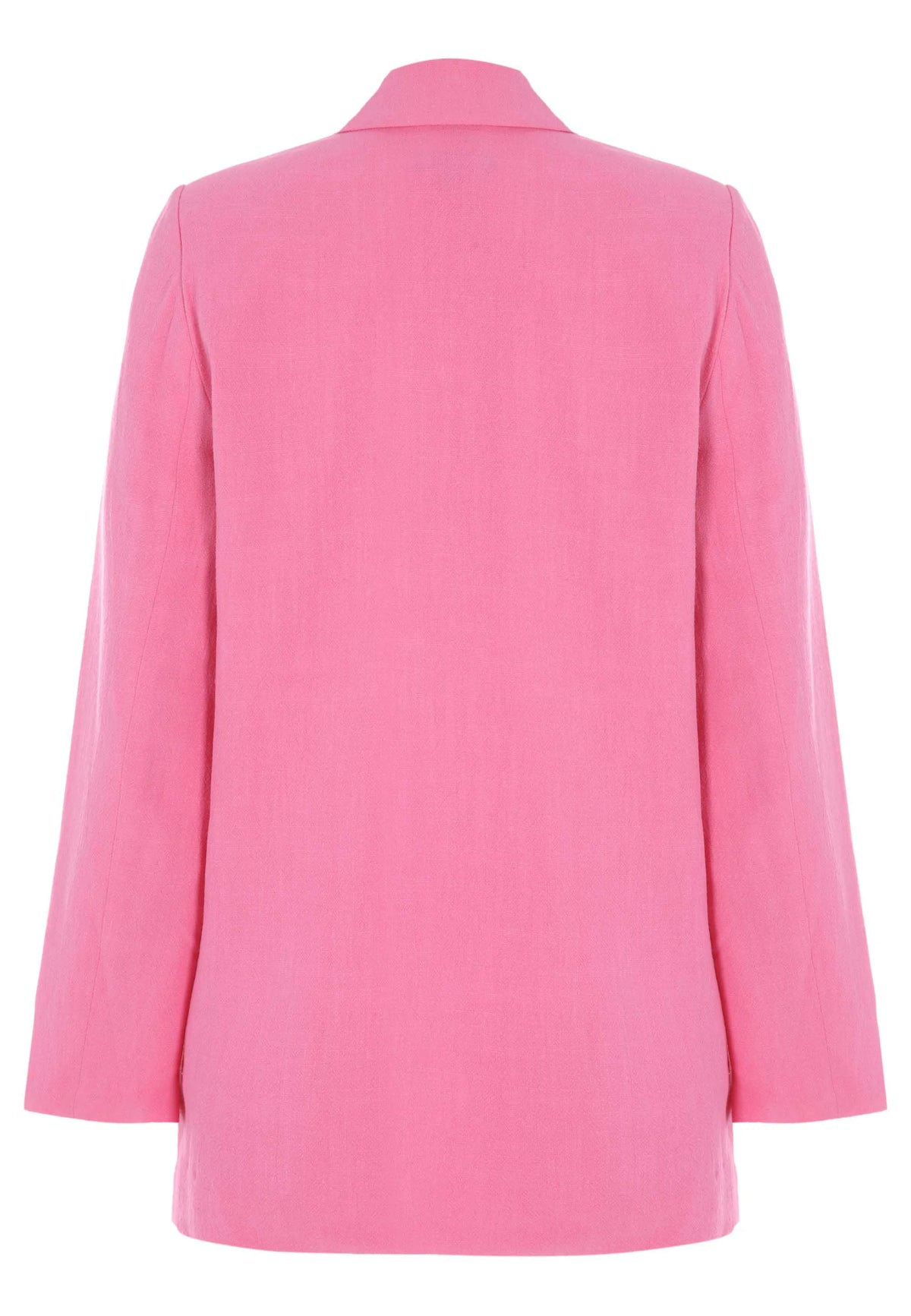 Womens Pink Linen Blend Blazer