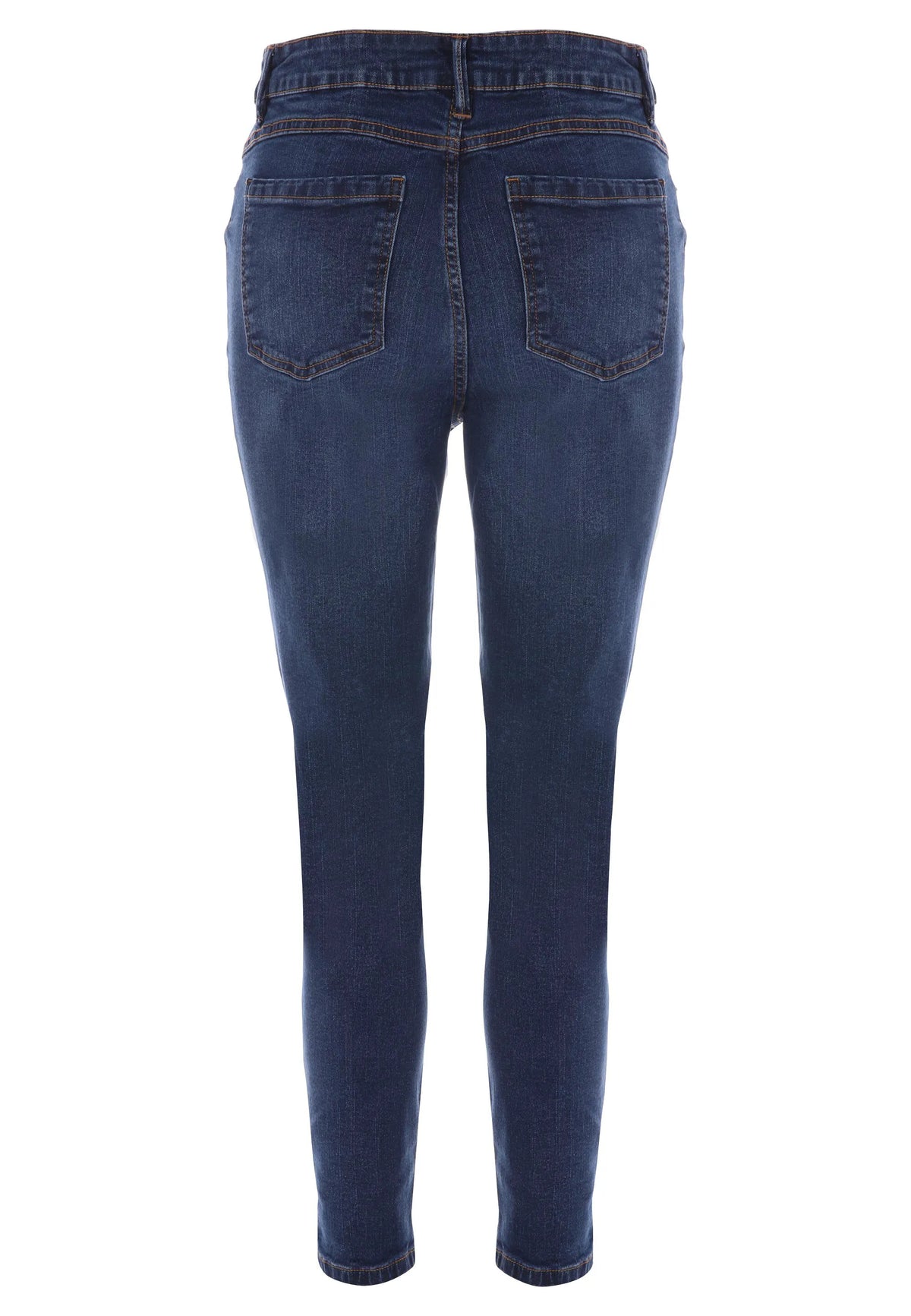 Womens Blue Plain Skinny Jeans