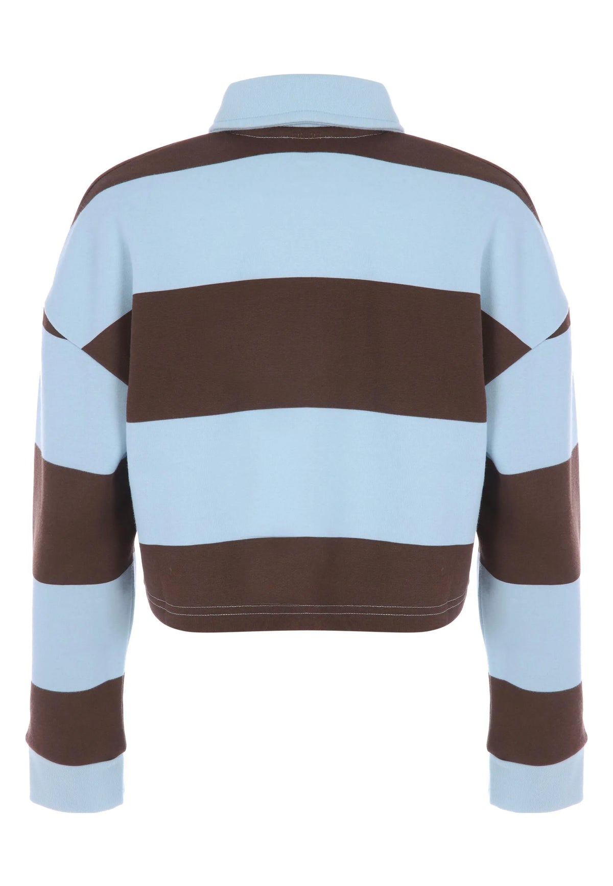 Older Girls Blue Stripe Rugby Sweatshirt Top