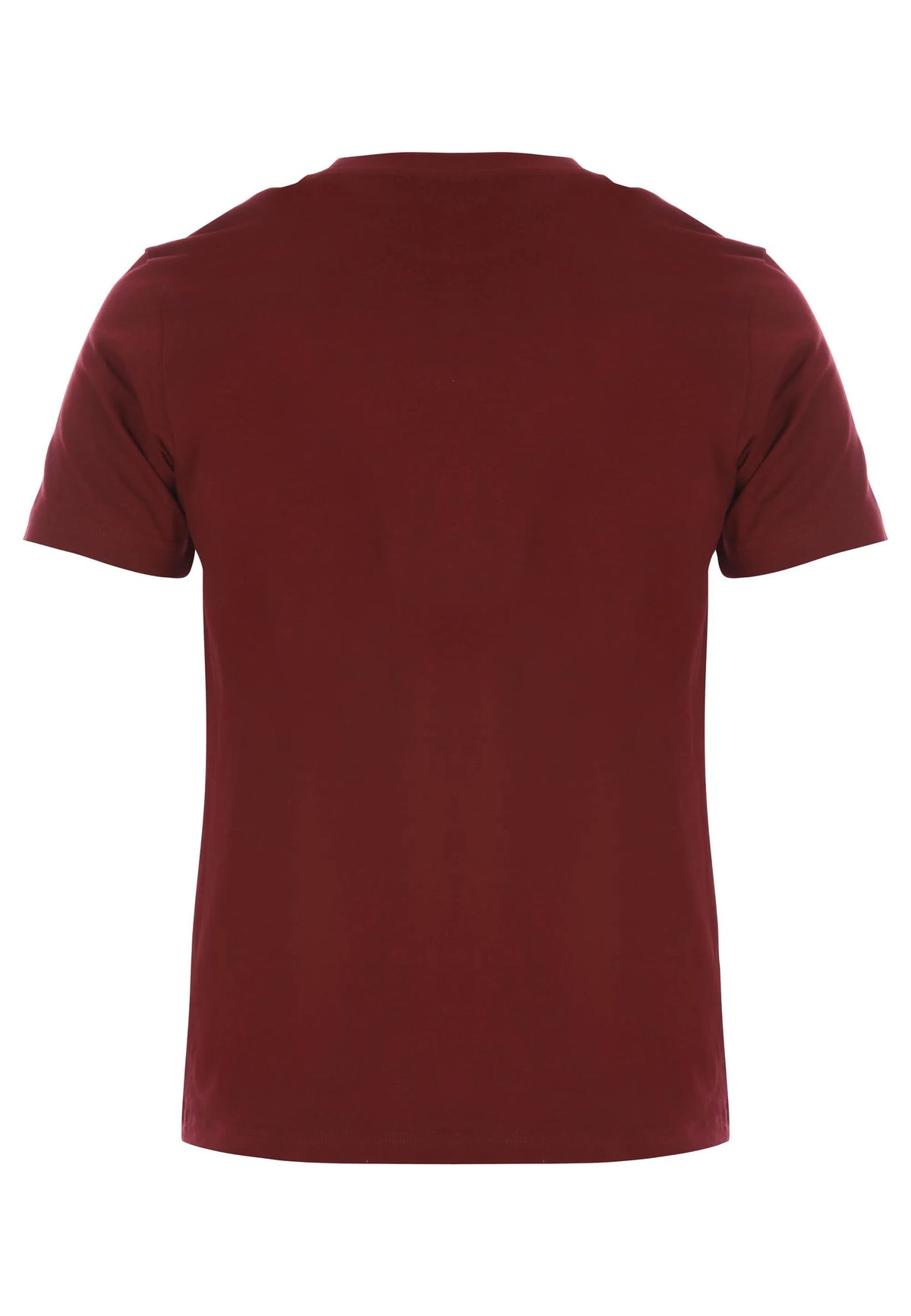 Mens Red Plain Cotton T-Shirt