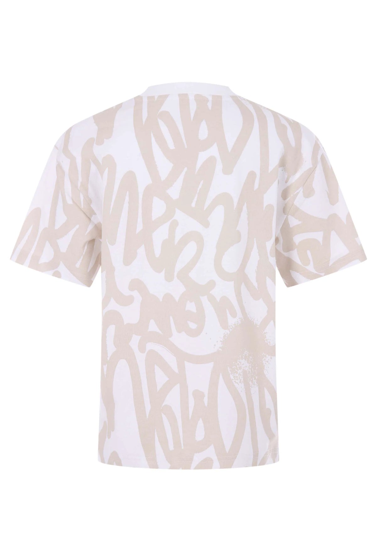 Older Boys Ecru Graffiti Print T-Shirt