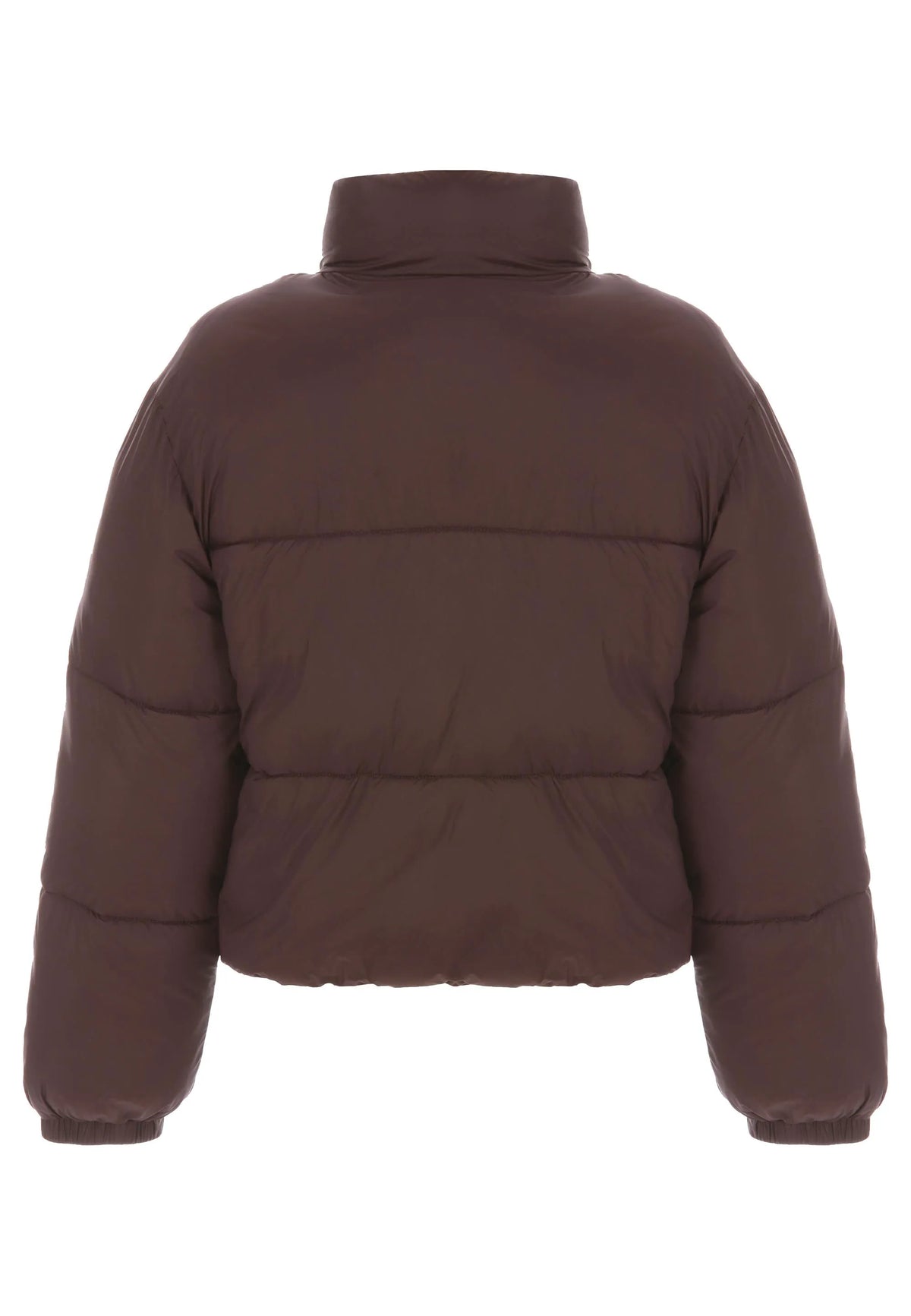 Older Girls Chocolate Brown Short Padded Sheen Coat