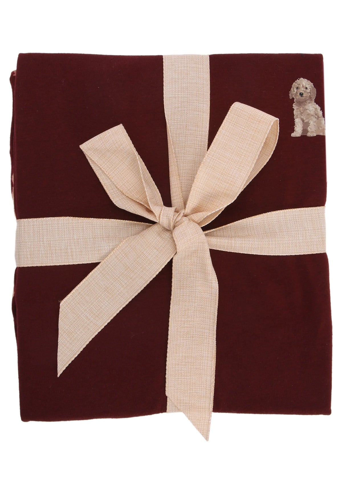 Mens Burgundy Dog Print Family Pyjama Set