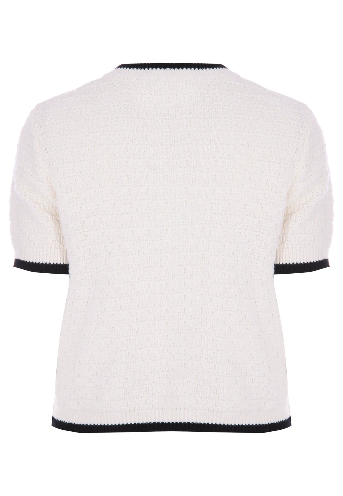 Womens Cream Textured Tipped Cardigan