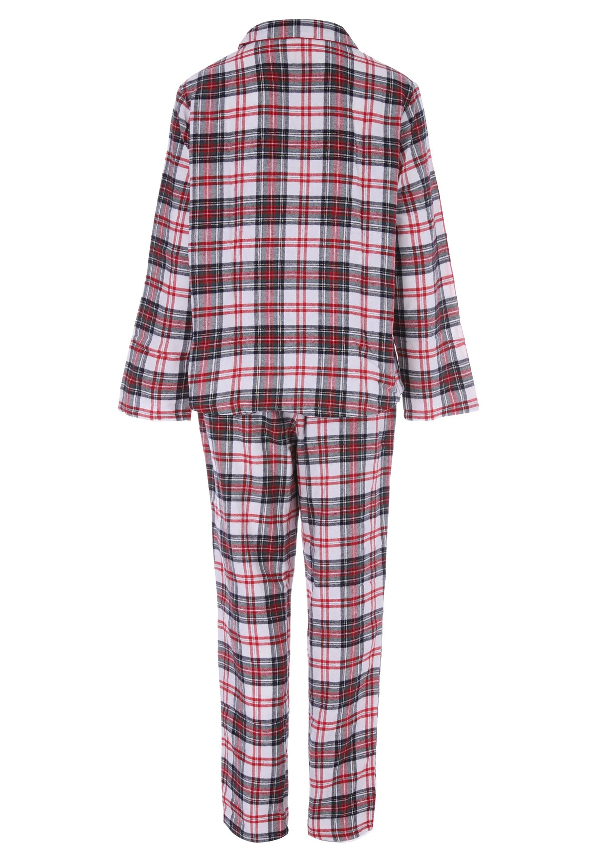 Womens Cream Check Print Cotton Family Pyjama Set