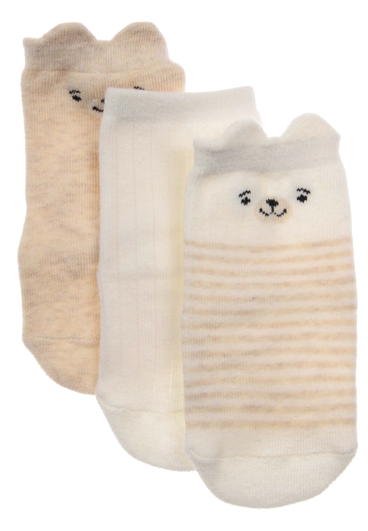 Baby 3pk Stone Bear Multipack Socks