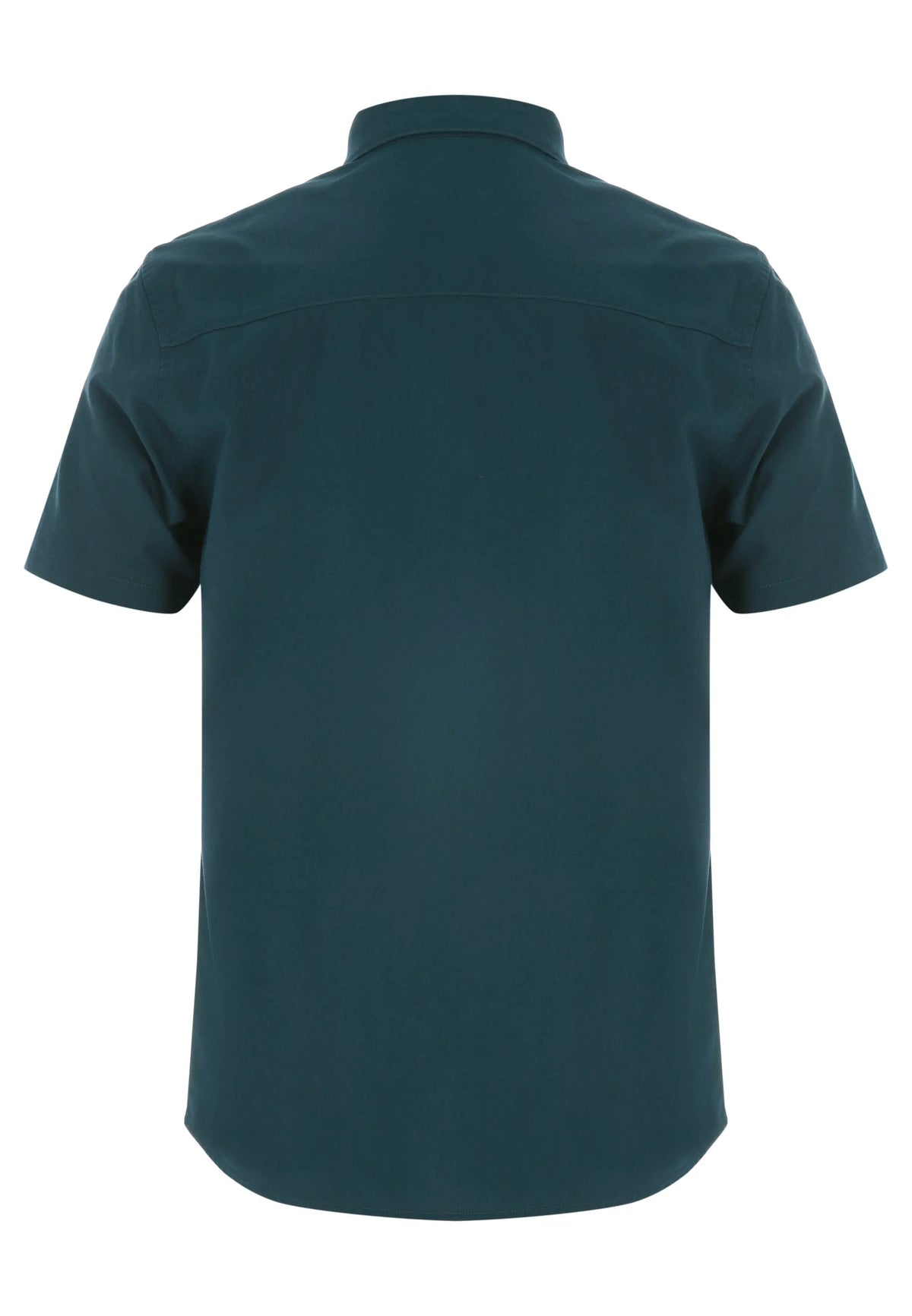 Mens Teal Cotton Oxford Short Sleeve Shirt
