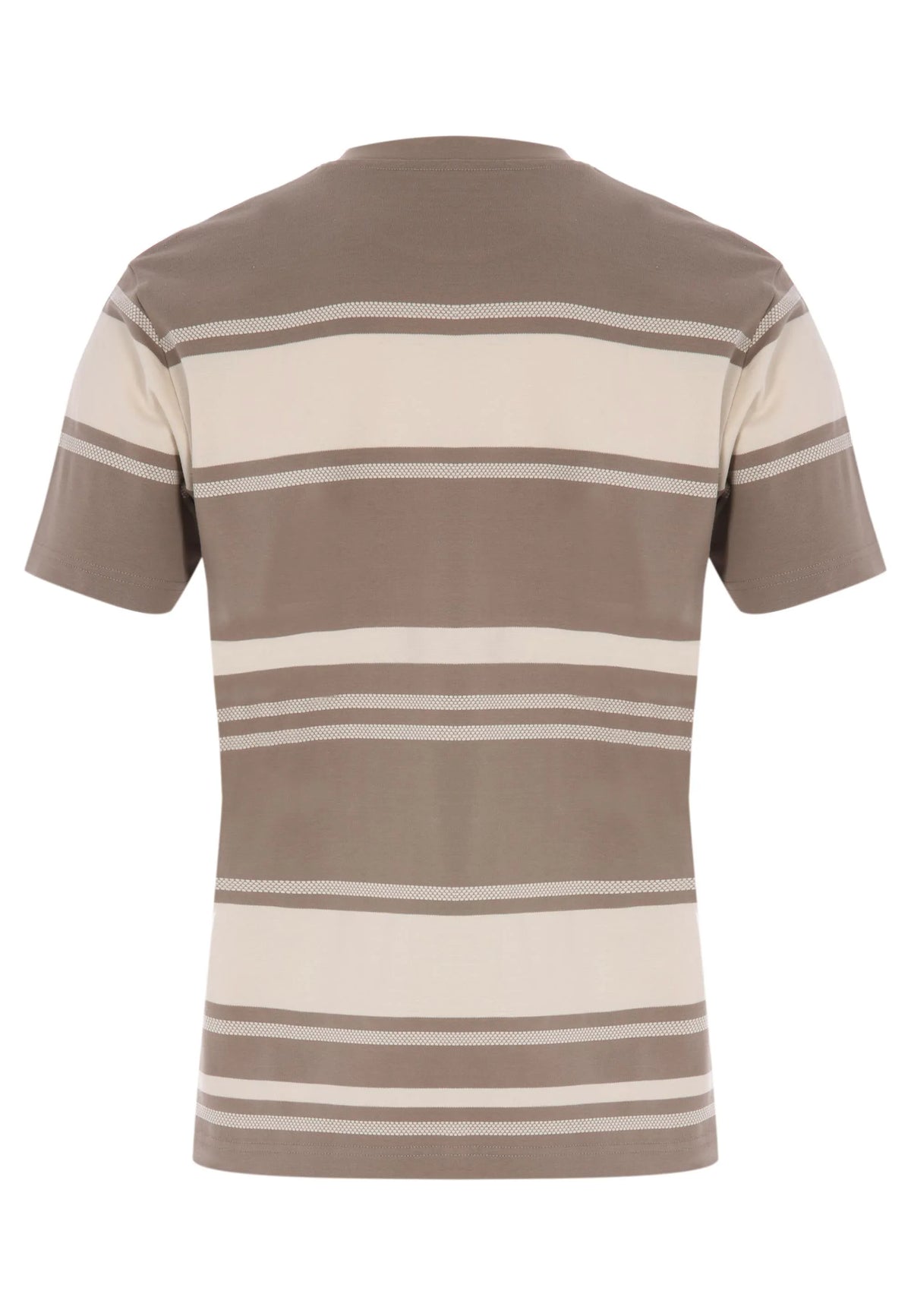 Mens Mocha Multi Stripe Short Sleeve T-shirt