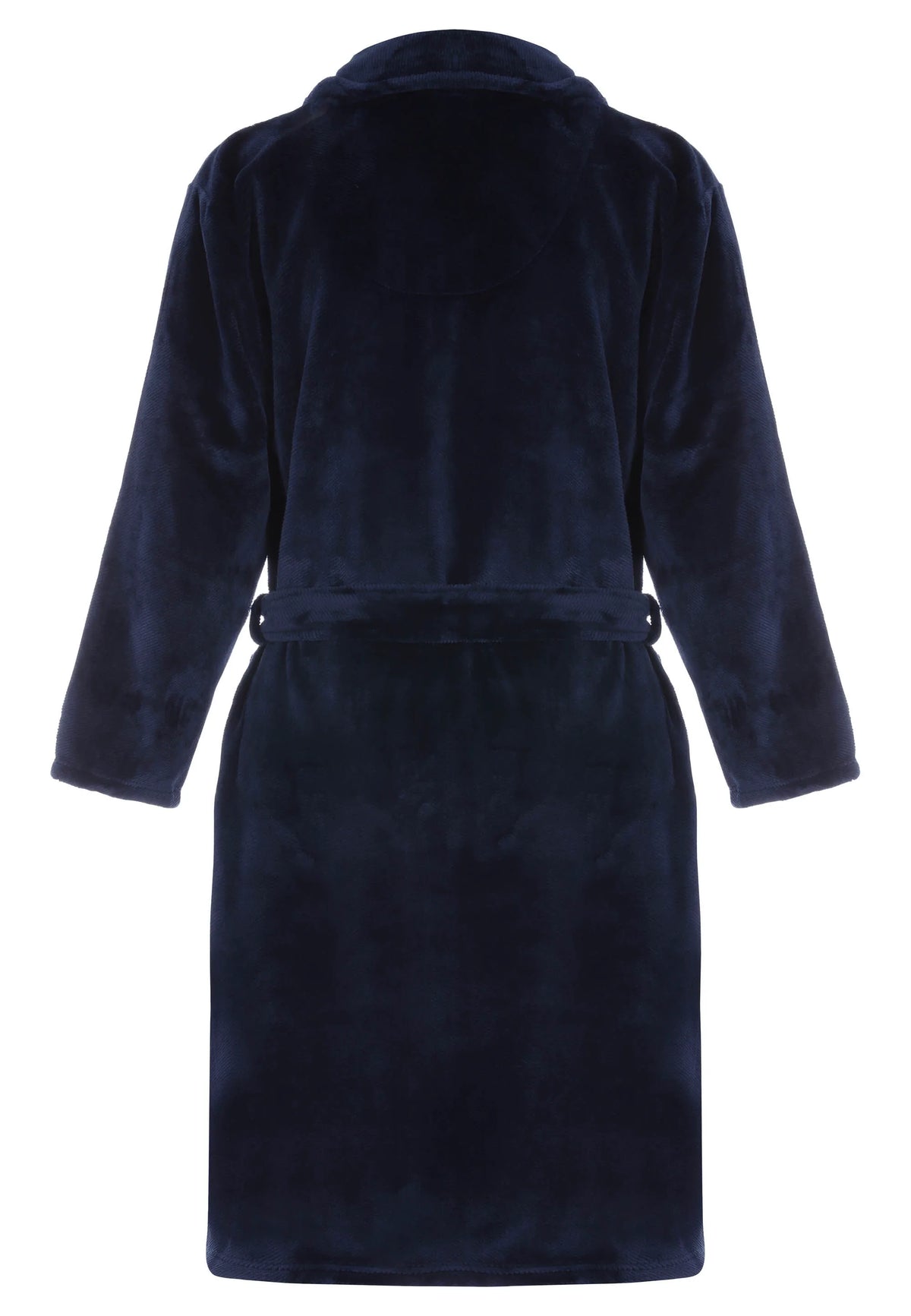 Mens Navy Shawl Collar Dressing Gown