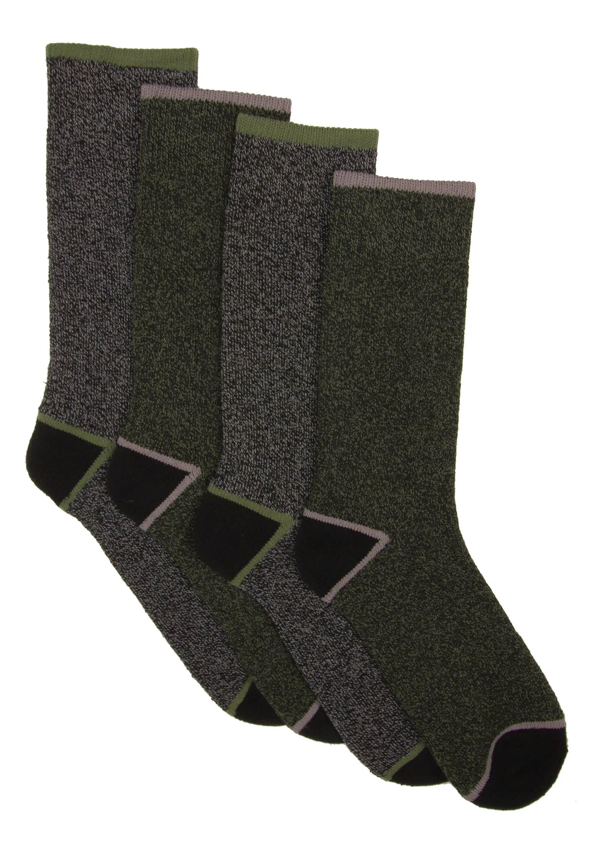 Mens 2pk Charcoal Cushioned Sole Boot Socks