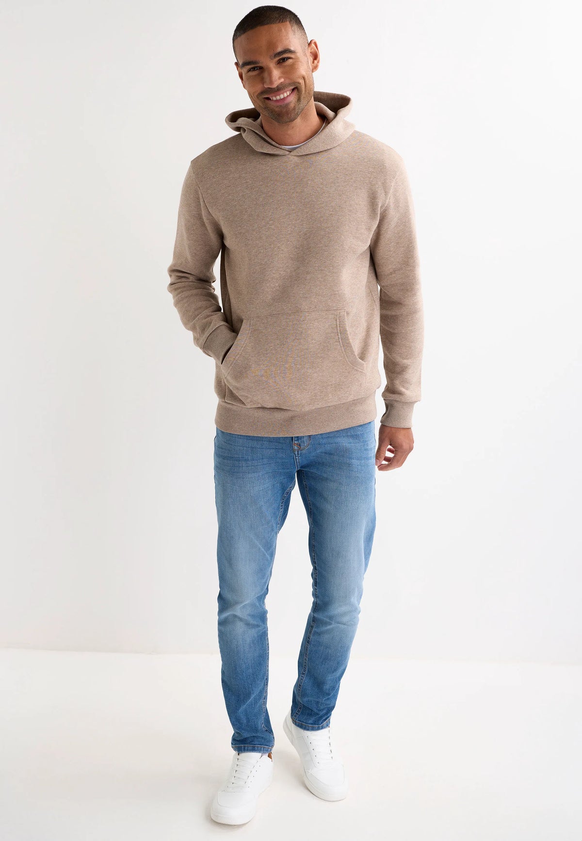 Mens Light Brown Hoodie Sweatshirt