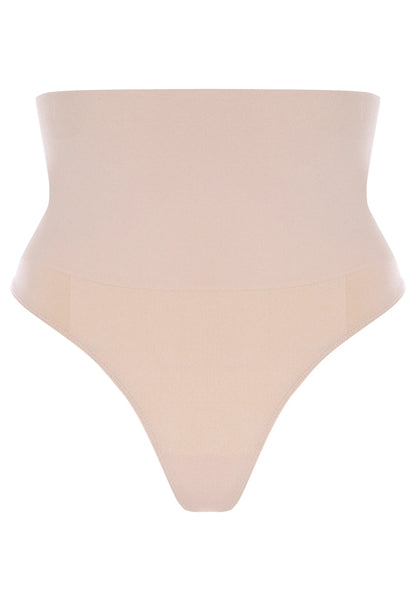 Womens Nude High Waist Support Thong