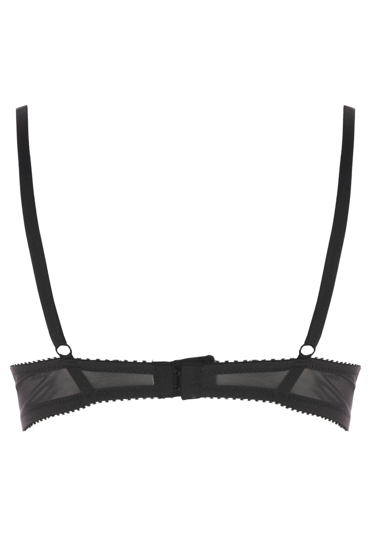 Womens Black & Red Rose Lace T-Shirt Bra (B-DD)