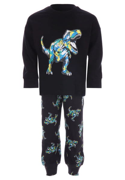 Younger Boys Cotton Dinosaur Long Pyjama Set