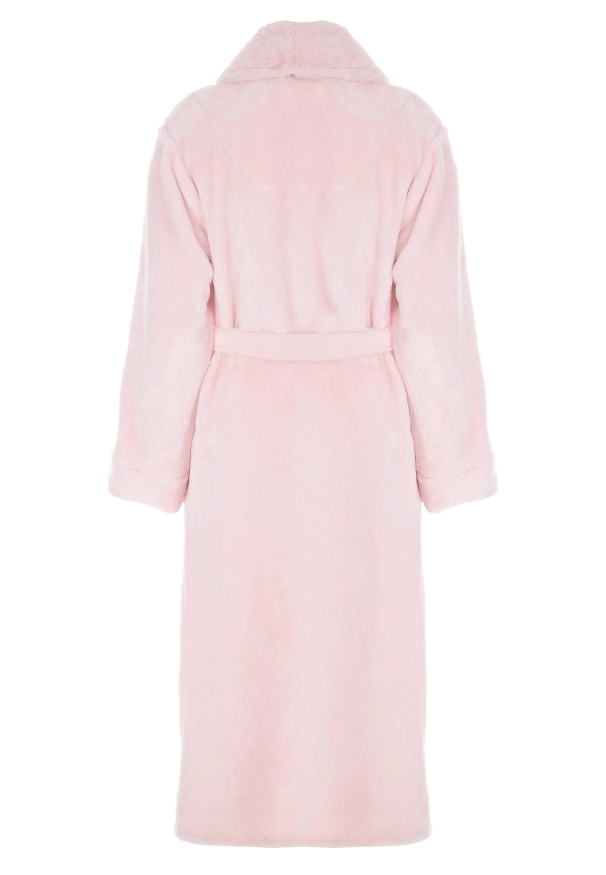 Womens Pink Luxury Fleece Dressing Gown