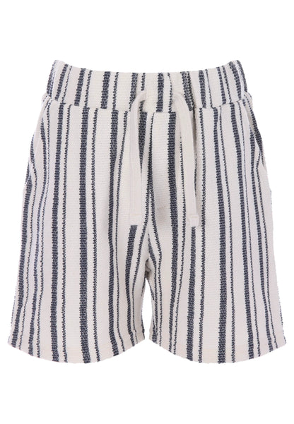 Younger Boys Ecru Stripe Shirt & Shorts Set