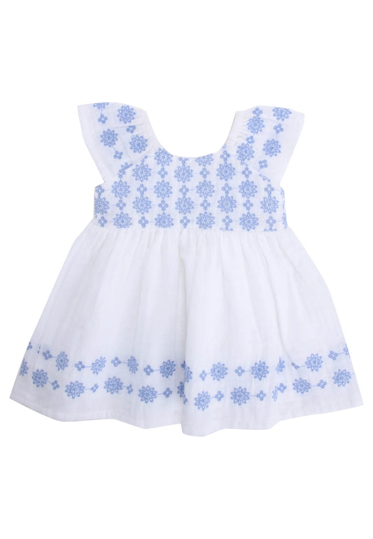 Baby Girls White Floral Broderie Anglaise Dress