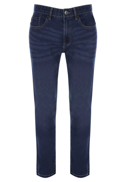 Mens Indigo Wash Straight Leg Jeans