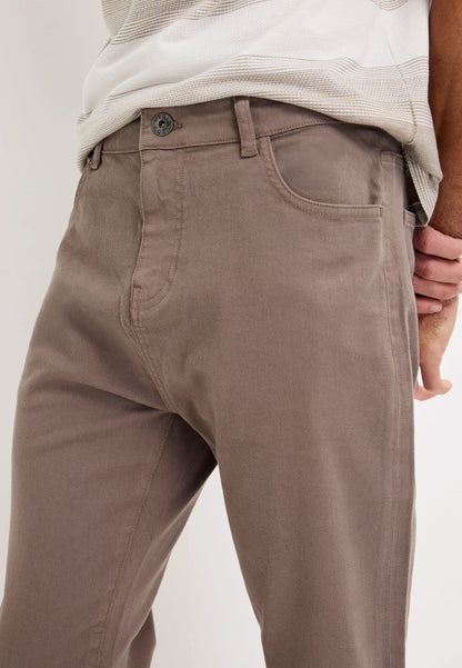 Mens Light Brown Slim Trousers
