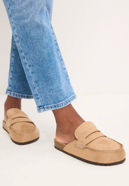 Womens Brown Loafer Clogs