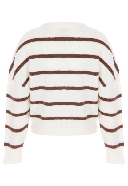 Older Girls Cream Stripe Jumper
