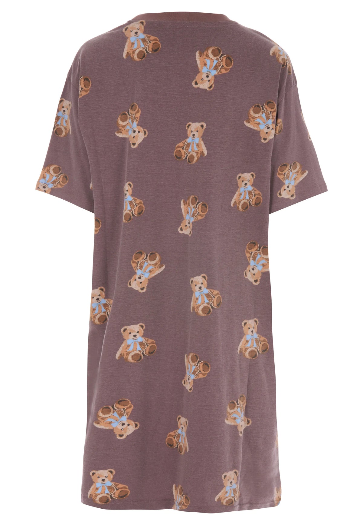 Womens Chocolate Brown Teddy Bear Nightdress