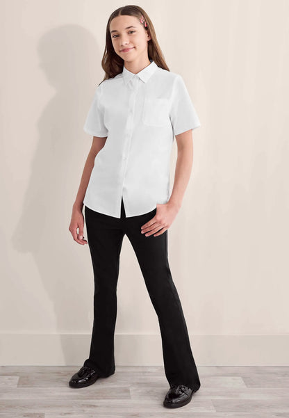 Older Girls Black Ponte Bootcut School Trousers