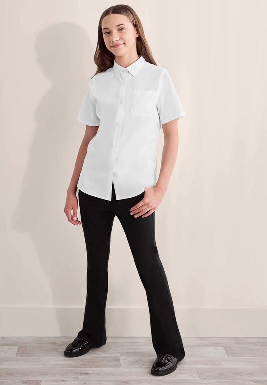 Older Girls Black Ponte Bootcut School Trousers
