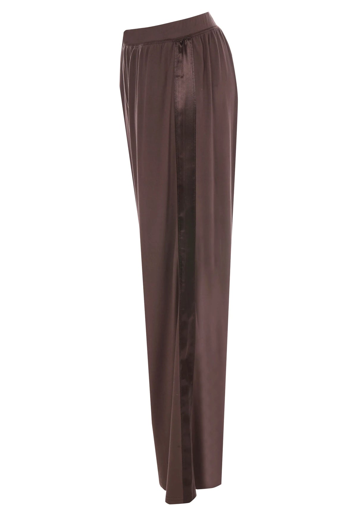 Womens Chocolate Brown Soft Touch Wide Leg Bottoms