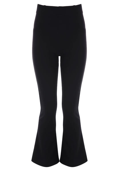 Older Girls Black Ponte Bootcut School Trousers