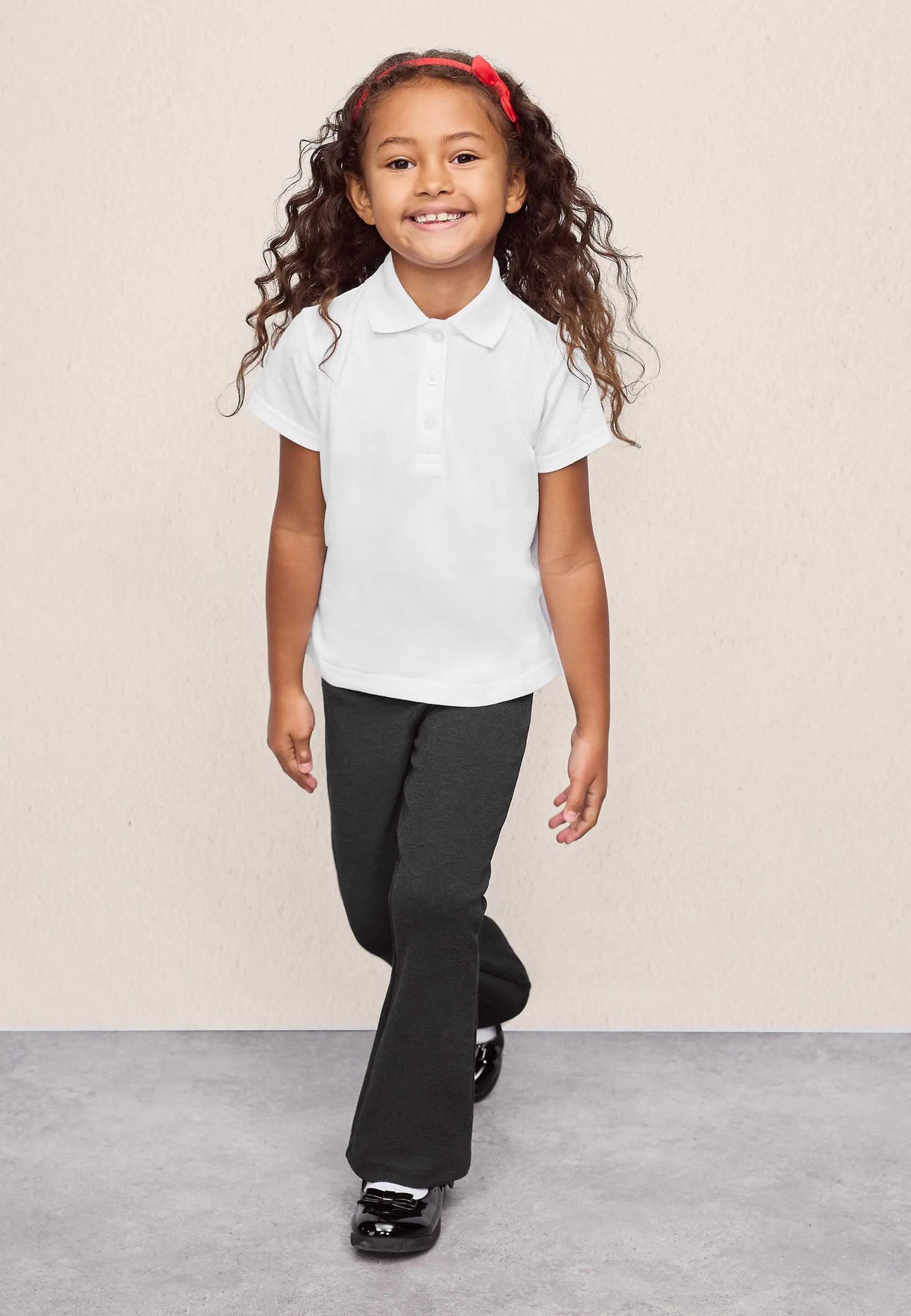 Girls Charcoal Grey Ponte School Bootcut Trousers