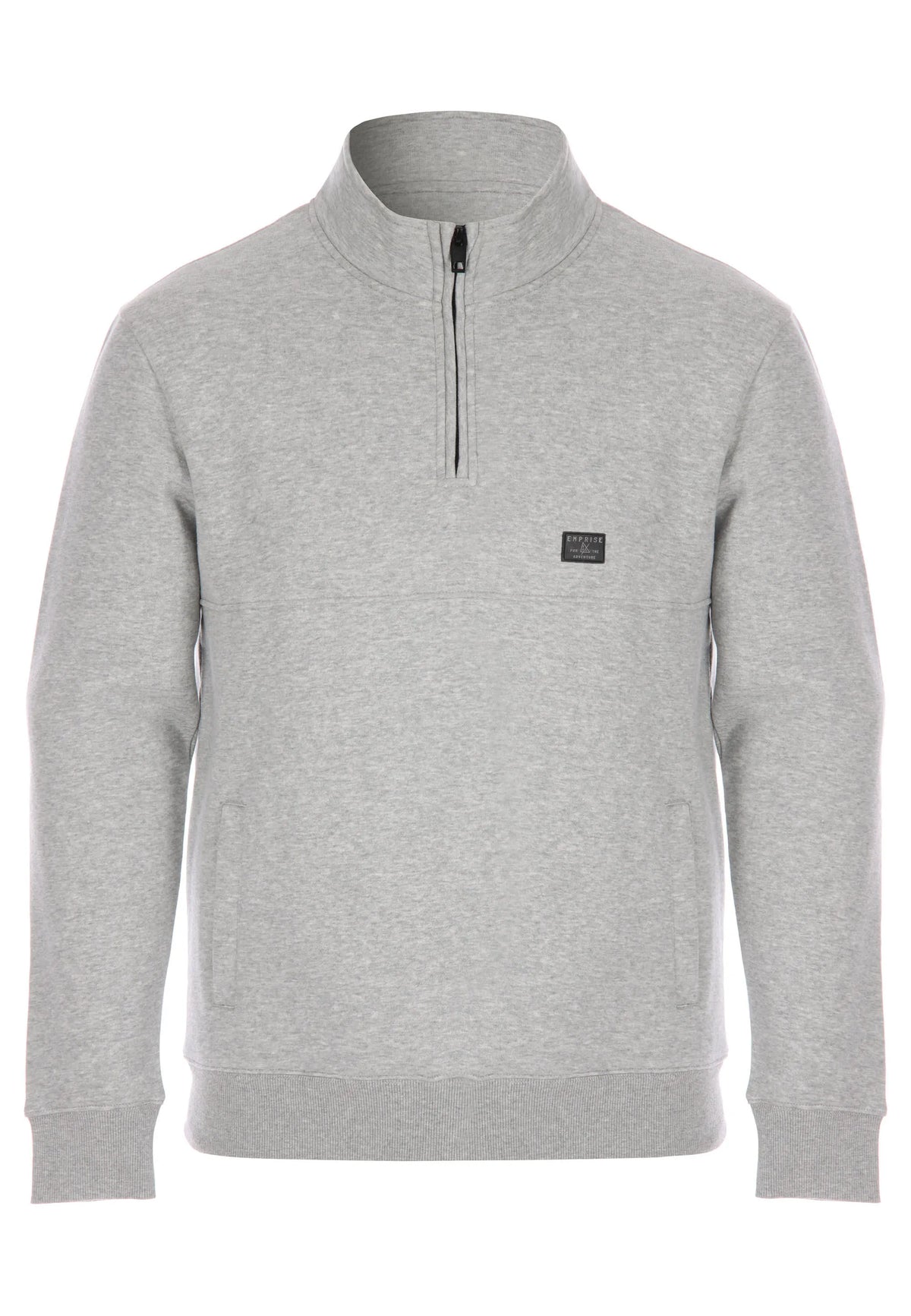 Mens Grey Quarter Zip Sweatshirt
