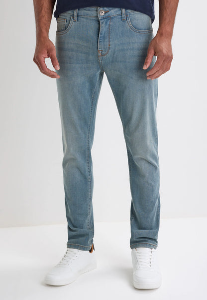Mens Blue Vintage Slim Fit Jeans