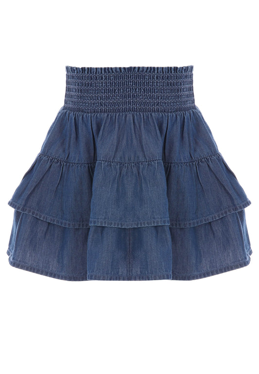 Younger Girls Blue Denim Ra-Ra Skirt