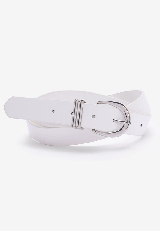 Womens White Jeans Belt