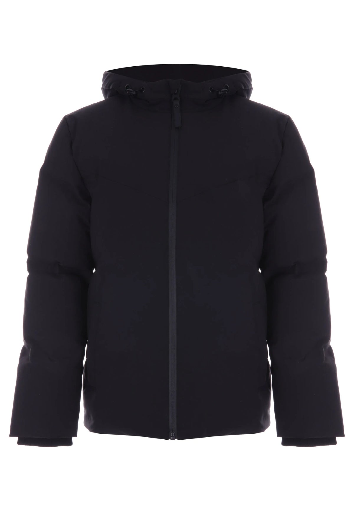 Older Boys Black Hooded Padded Jacket