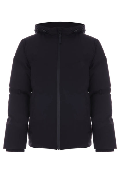 Older Boys Black Hooded Padded Jacket