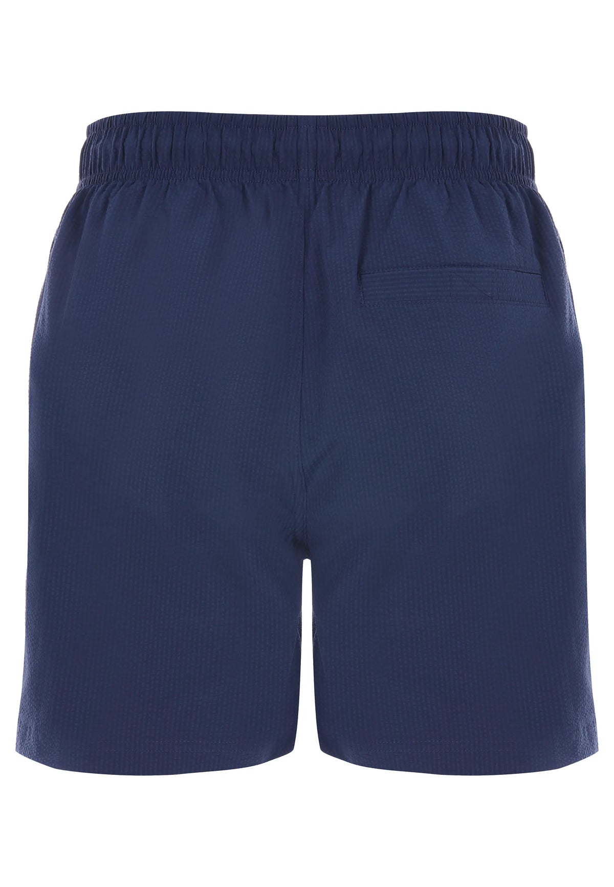 Mens Navy Seersucker Swim Shorts