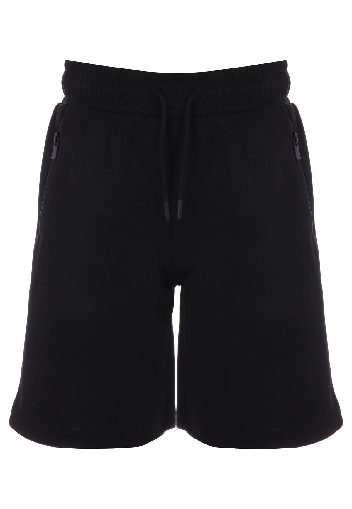 Older Boys Black Tricot Drawstring Casual Shorts