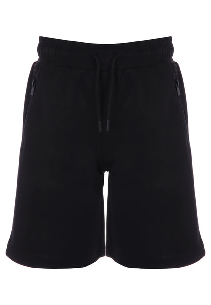 Older Boys Black Tricot Drawstring Casual Shorts
