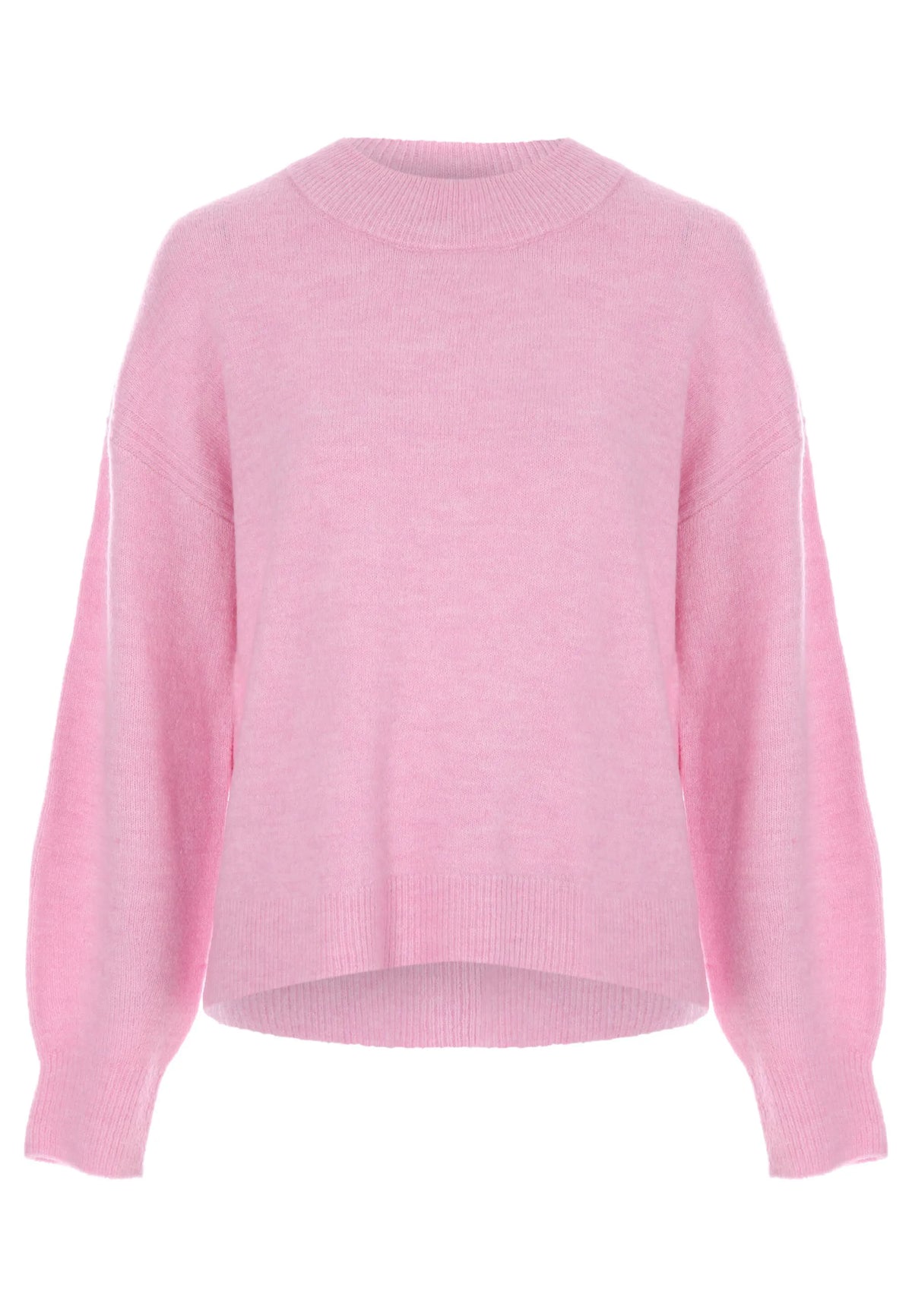 Womens Pink Relaxed Crew Neck Jumper