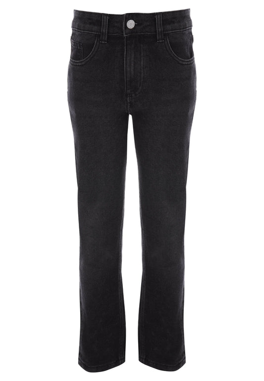 Older Boys Black Straight Leg Jeans