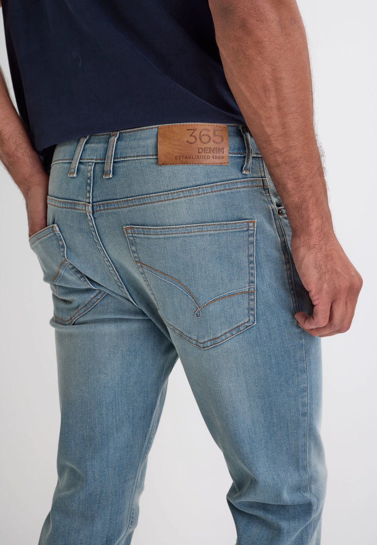 Mens Blue Vintage Slim Fit Jeans