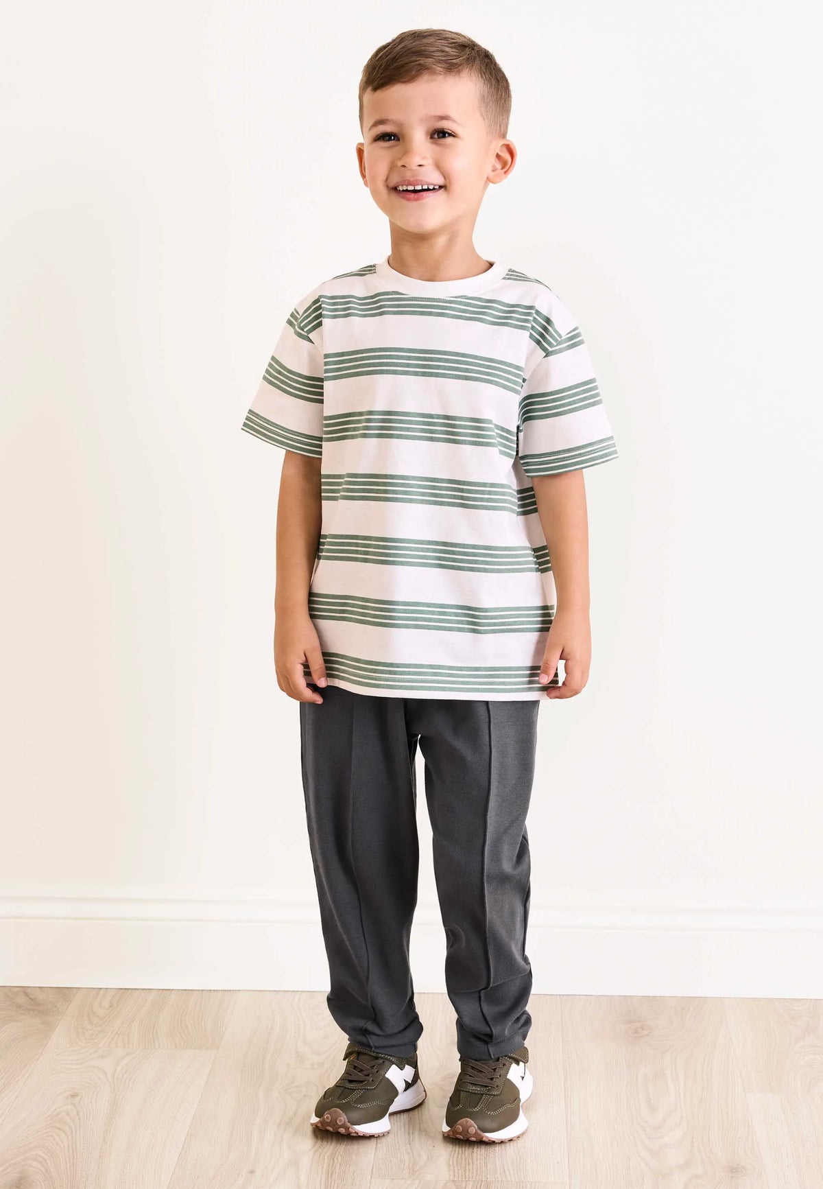 Younger Boys Charcoal Cotton Joggers