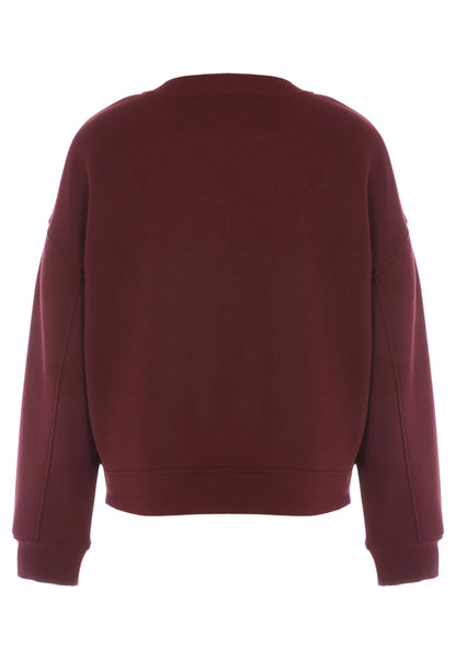 Womens Burgundy Cotton Rich Sweatshirt