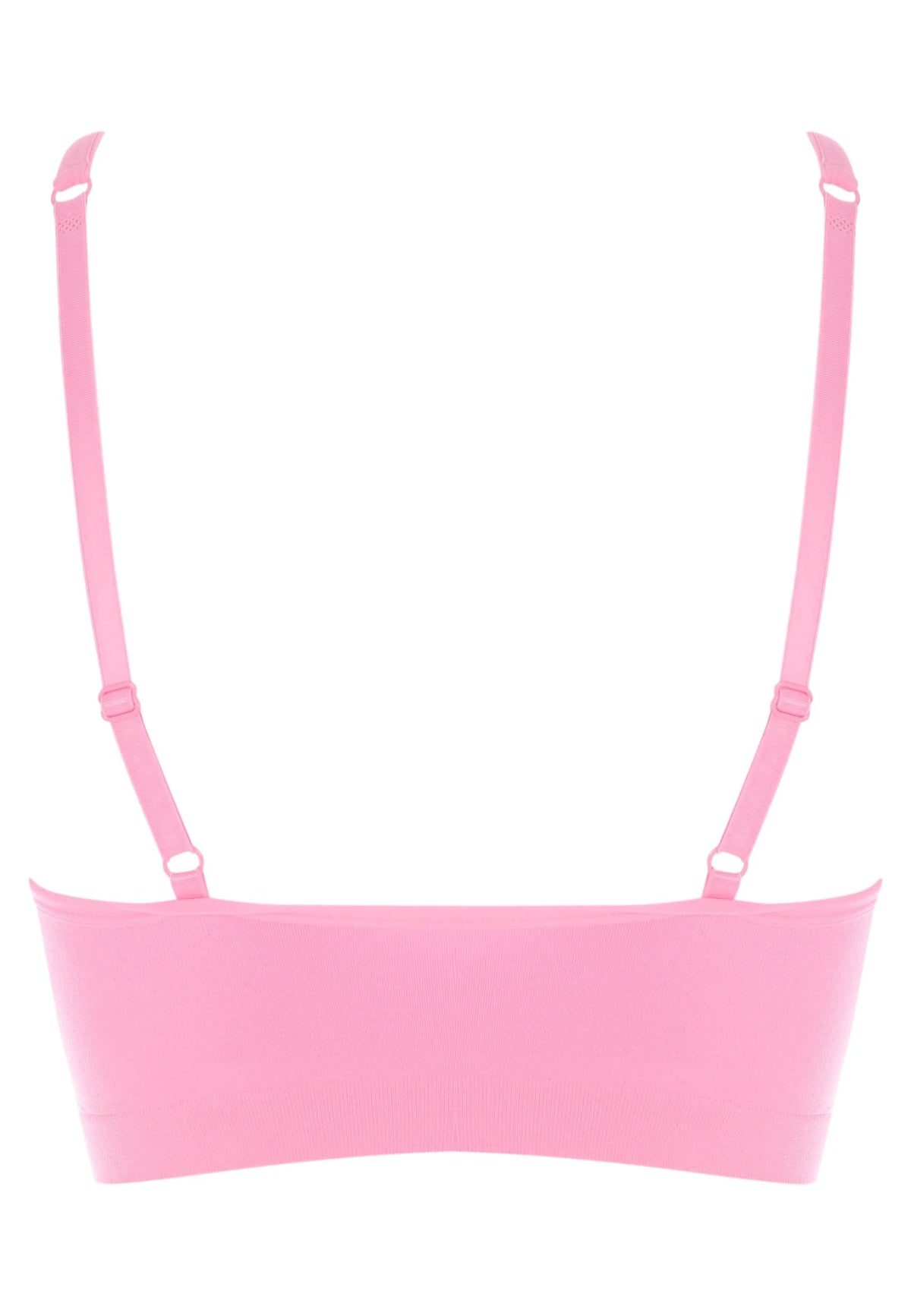 Womens Pink Thin Strap Seam Free Bra Top