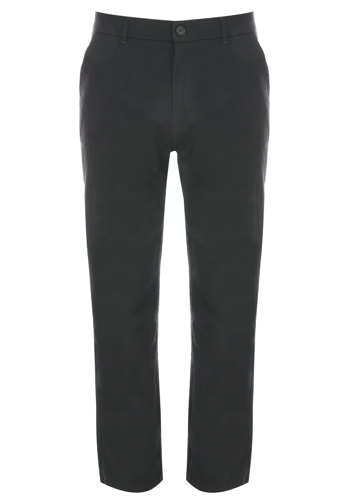 Mens Charcoal Straight Leg Chino Trousers