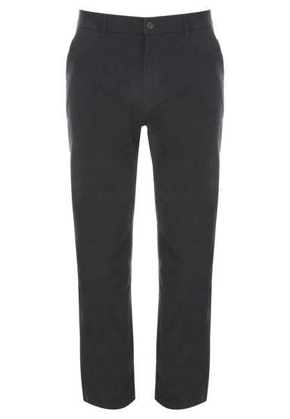 Mens Charcoal Straight Leg Chino Trousers