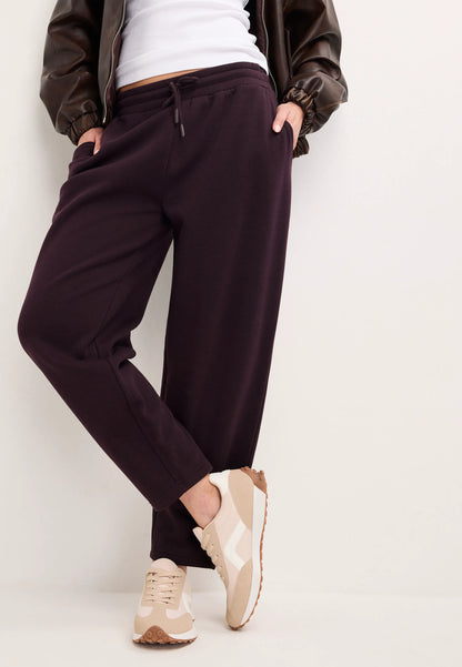 Womens Plum Cotton Rich Barrel Joggers
